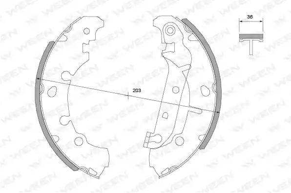 Колодки тормозные 1522040 WEEN 1522040
