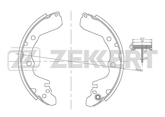 Колодки тормозные BK4037 ZEKKERT BK4037