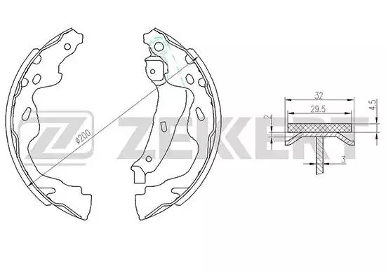 Колодки тормозные BK4098 ZEKKERT BK4098