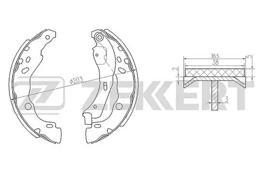 Колодки тормозные BK4101 ZEKKERT BK4101