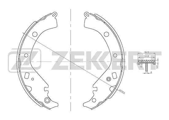 Колодки тормозные BK4111 ZEKKERT BK4111
