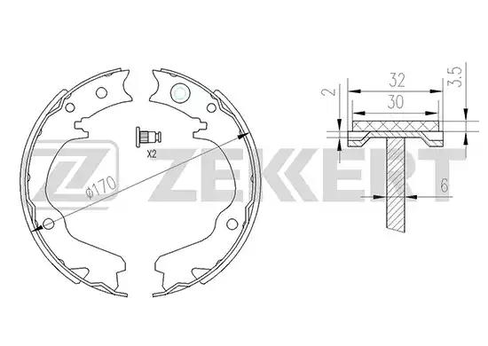Колодки тормозные BK4134 ZEKKERT BK4134