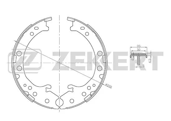 Колодки тормозные BK4140 ZEKKERT BK4140