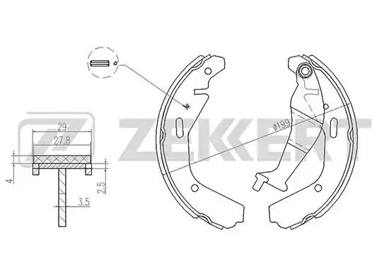 Колодки тормозные BK4155 ZEKKERT BK4155