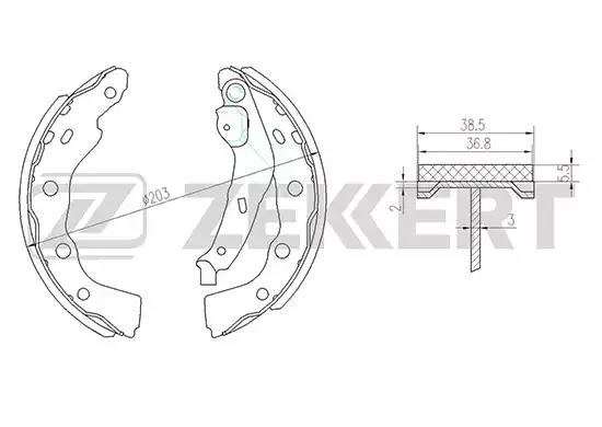 Колодки тормозные BK4177 ZEKKERT BK4177