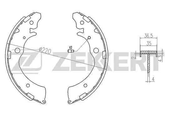 Колодки тормозные BK4207 ZEKKERT BK4207
