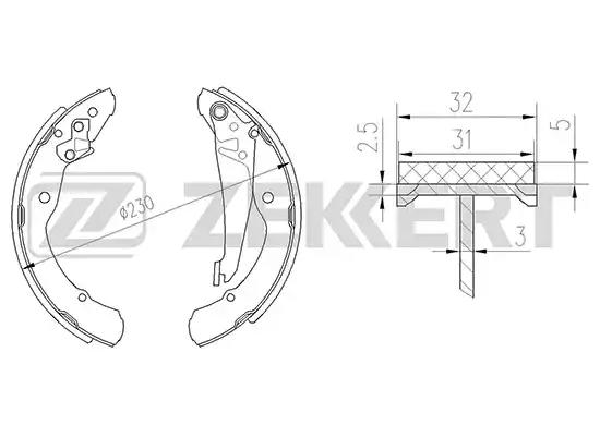 Колодки тормозные BK4380 ZEKKERT BK4380