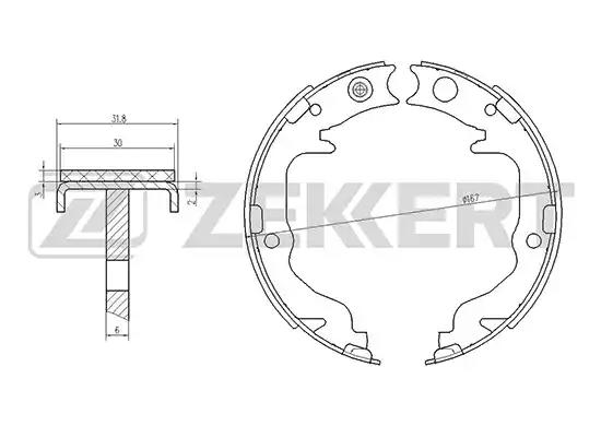 Колодки тормозные BK4438 ZEKKERT BK4438