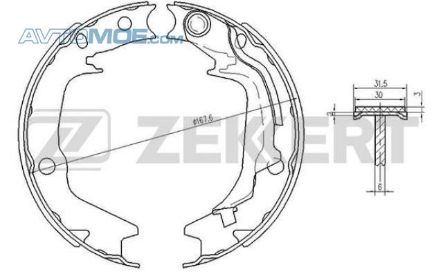 Колодки тормозные BK4442 ZEKKERT BK4442