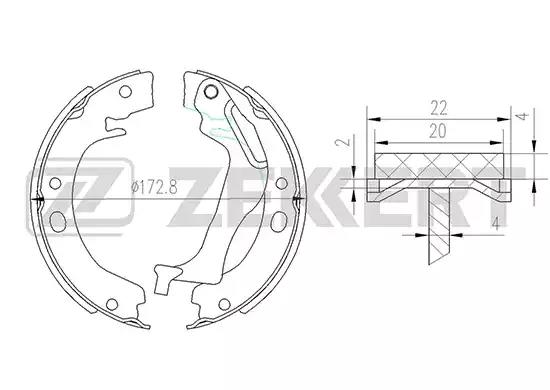 Колодки тормозные BK4444 ZEKKERT BK4444