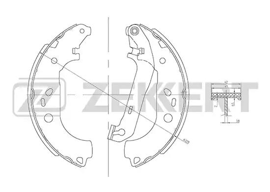 Колодки тормозные BK4469 ZEKKERT BK4469