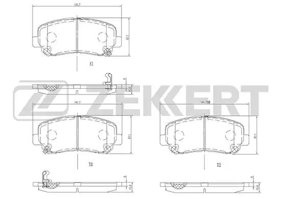 Колодки тормозные BS1000 ZEKKERT BS1000