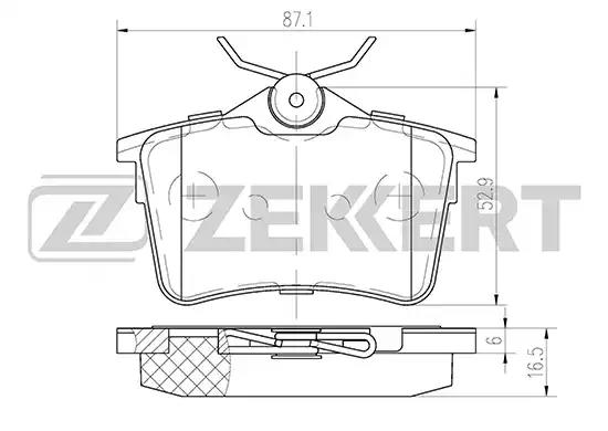 Колодки тормозные BS1012 ZEKKERT BS1012