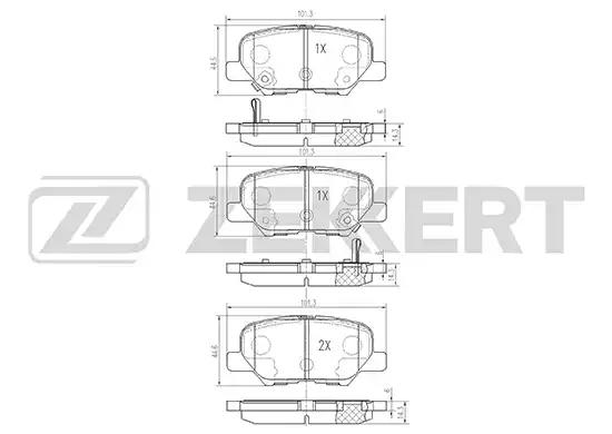 Колодки тормозные BS1014 ZEKKERT BS1014
