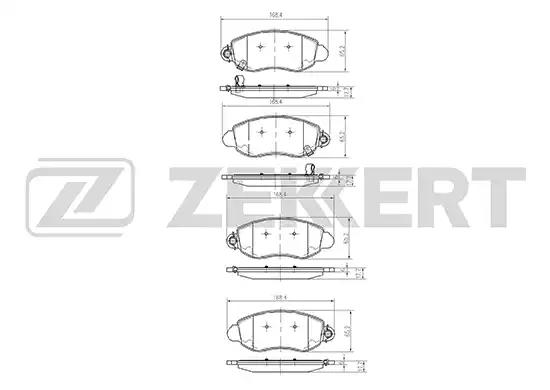 Колодки тормозные BS1033 ZEKKERT BS1033