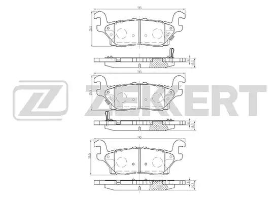 Колодки тормозные BS1052 ZEKKERT BS1052
