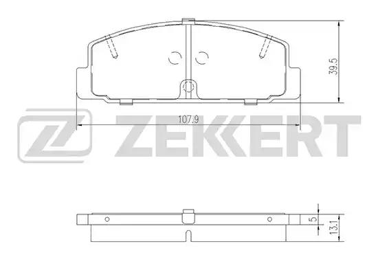 Колодки тормозные BS1100 ZEKKERT BS1100
