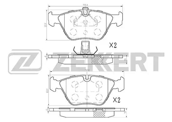 Колодки тормозные BS1102 ZEKKERT BS1102