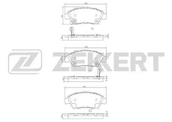 Колодки тормозные BS1109 ZEKKERT BS1109