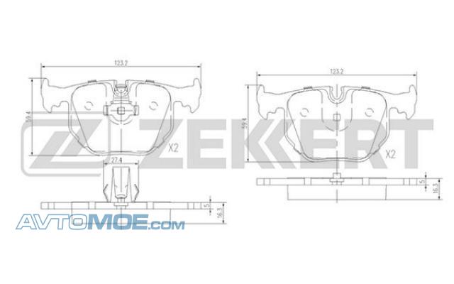 Колодки тормозные BS1137 ZEKKERT BS1137