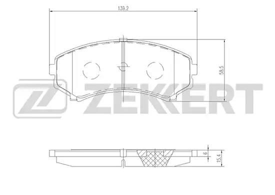 Колодки тормозные BS1140 ZEKKERT BS1140