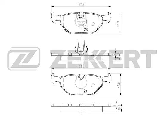 Колодки тормозные BS1155 ZEKKERT BS1155