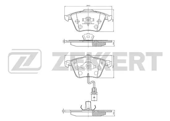 Колодки тормозные BS1173 ZEKKERT BS1173