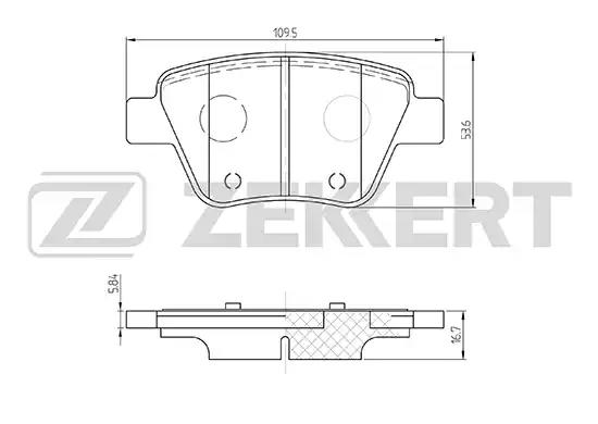 Колодки тормозные BS1185 ZEKKERT BS1185