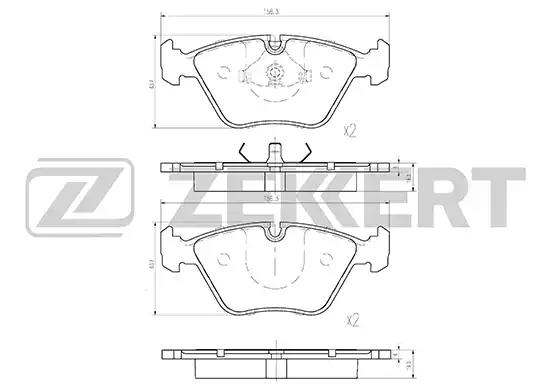 Колодки тормозные BS1210 ZEKKERT BS1210