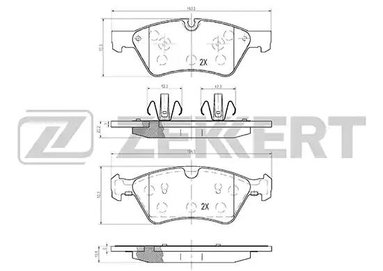 Колодки тормозные BS1214 ZEKKERT BS1214