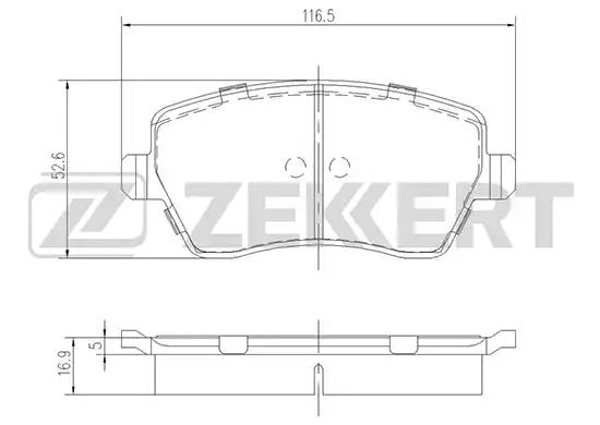 Колодки тормозные BS1221 ZEKKERT BS1221