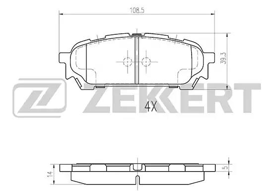 Колодки тормозные BS1223 ZEKKERT BS1223