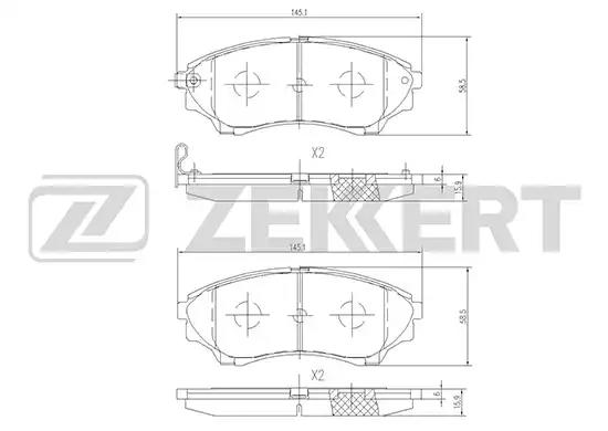 Колодки тормозные BS1225 ZEKKERT BS1225