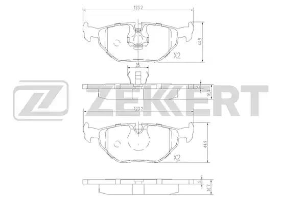 Колодки тормозные BS1232 ZEKKERT BS1232