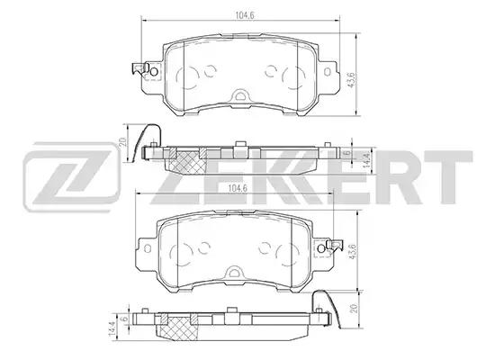 Колодки тормозные BS1246 ZEKKERT BS1246
