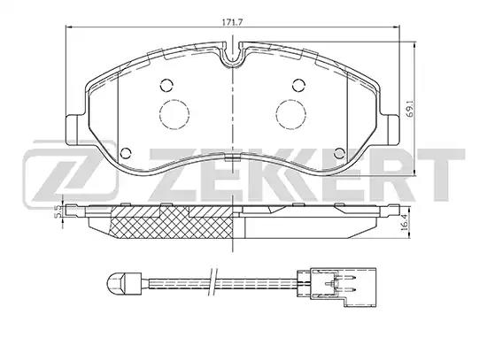 Колодки тормозные BS1250 ZEKKERT BS1250