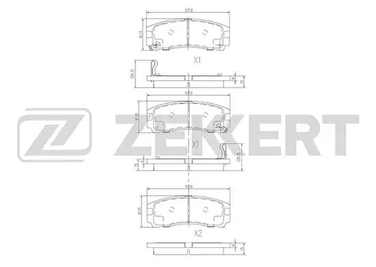 Колодки тормозные BS1347 ZEKKERT BS1347