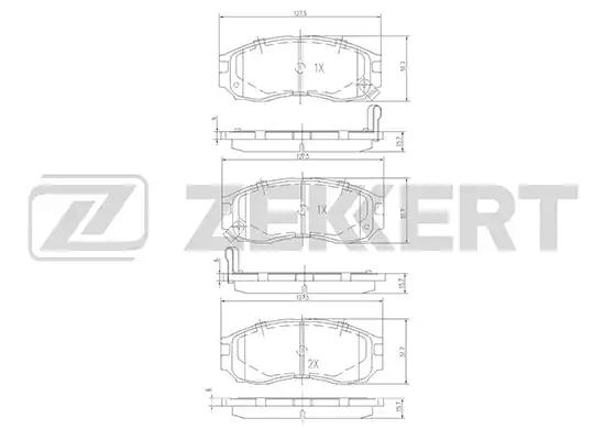 Колодки тормозные BS1355 ZEKKERT BS1355
