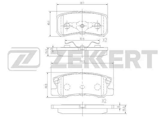 Колодки тормозные BS1359 ZEKKERT BS1359