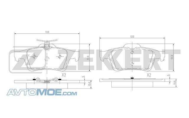 Колодки тормозные BS1600 ZEKKERT BS1600