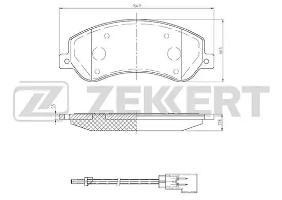Колодки тормозные BS1680 ZEKKERT BS1680