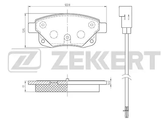 Колодки тормозные BS1682 ZEKKERT BS1682