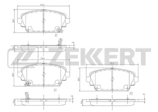 Колодки тормозные BS1735 ZEKKERT BS1735