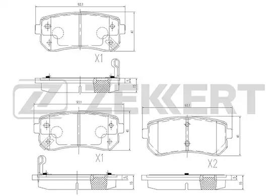 Колодки тормозные BS1759 ZEKKERT BS1759