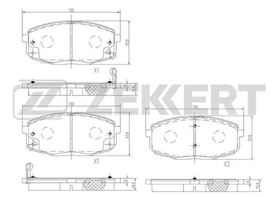 Колодки тормозные BS1762 ZEKKERT BS1762