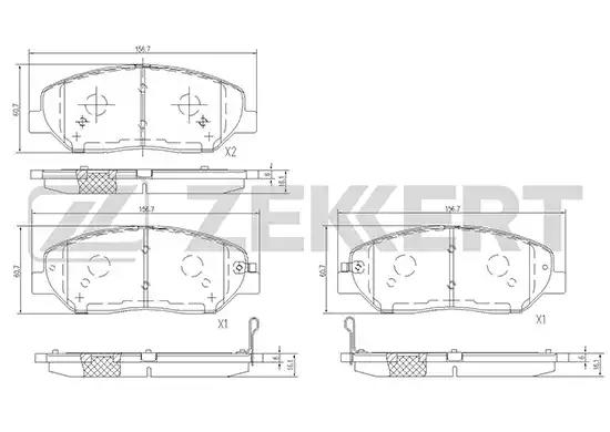 Колодки тормозные BS1777 ZEKKERT BS1777