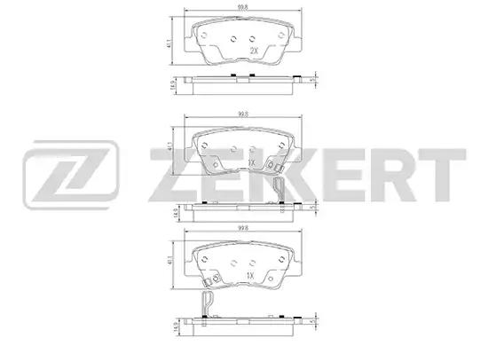 Колодки тормозные BS1788 ZEKKERT BS1788