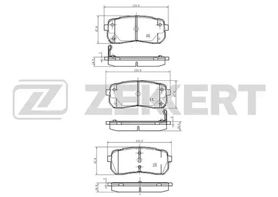 Колодки тормозные BS1811 ZEKKERT BS1811