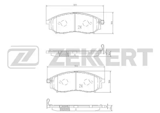 Колодки тормозные BS1822 ZEKKERT BS1822