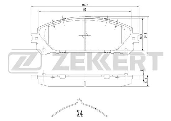 Колодки тормозные BS1872 ZEKKERT BS1872